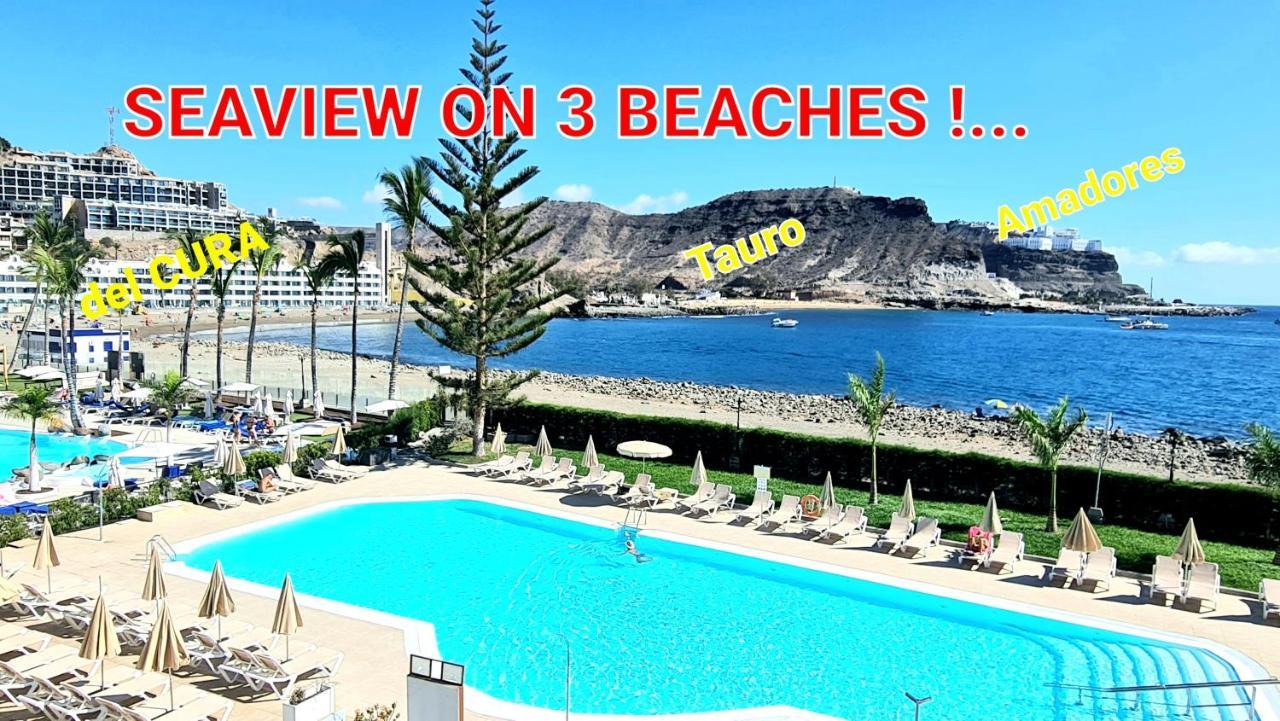 Oceanfront Deluxe-45M,Heated Pools,2Aircondition, 2Tv-65",Dishwasher,600Mb,Lift,Amadores View ! Playa Del Cura  Eksteriør billede