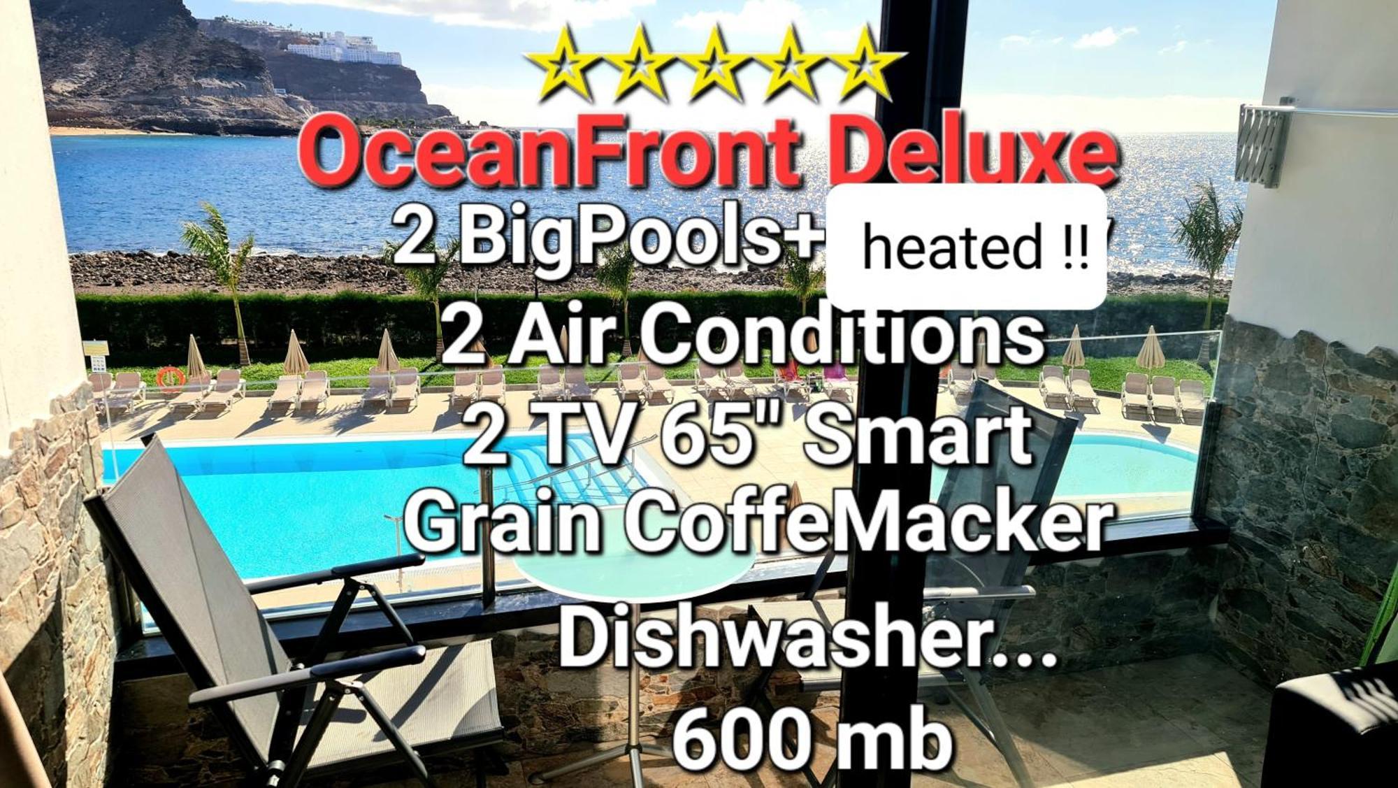 Oceanfront Deluxe-45M,Heated Pools,2Aircondition, 2Tv-65",Dishwasher,600Mb,Lift,Amadores View ! Playa Del Cura  Eksteriør billede